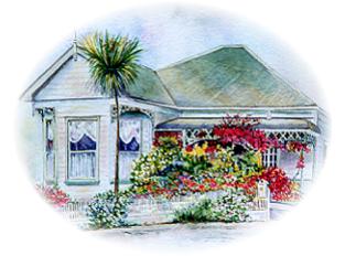 Watercolour Painting of Ponsonby Villa.